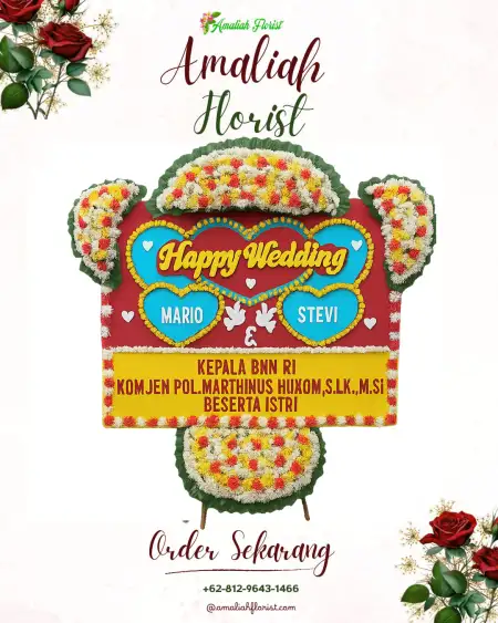 Papan Bunga Pernikahan Mojogebang